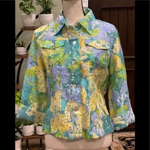 Size 8 Ruby Rd Floral Blouse